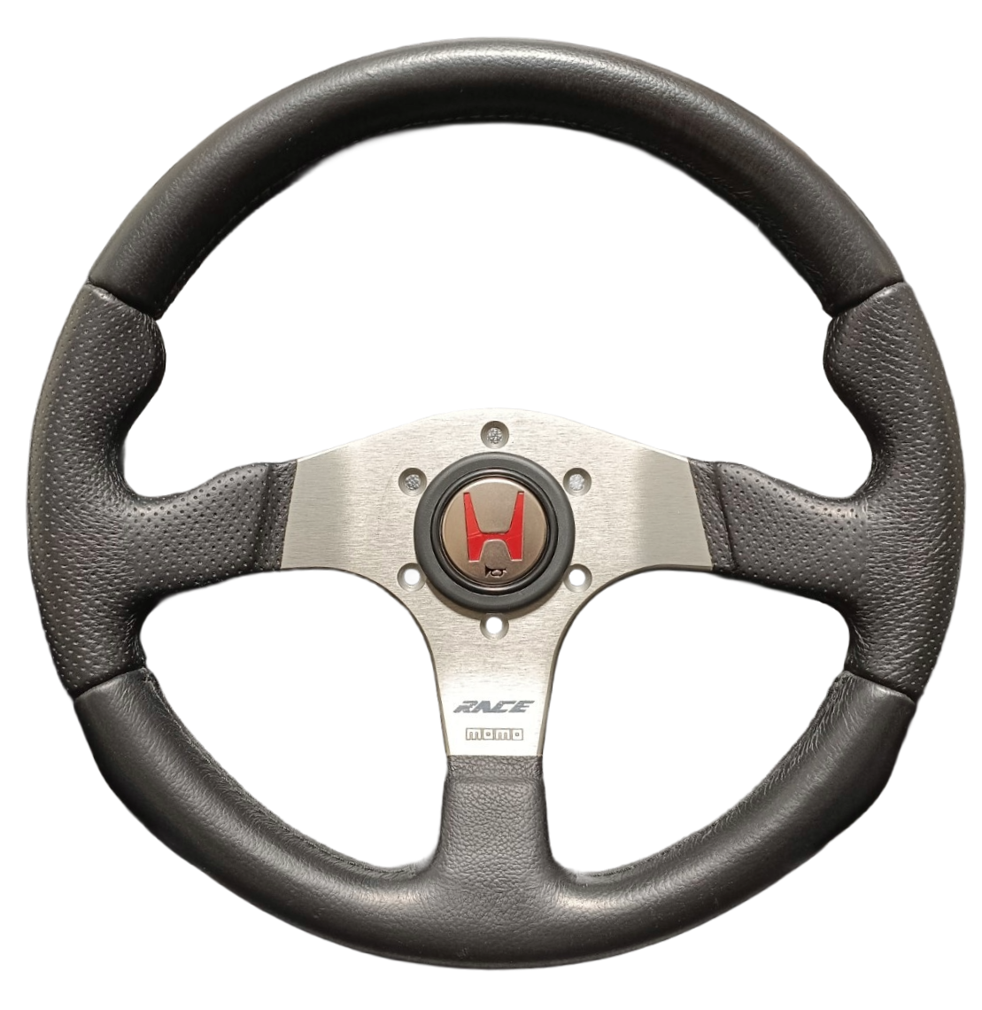 MOMO Race Steering Wheel 320mm Leather Honda Horn NSX S2000 Civic