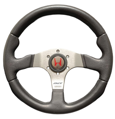 MOMO Race Steering Wheel 320mm Leather Honda Horn NSX S2000 Civic