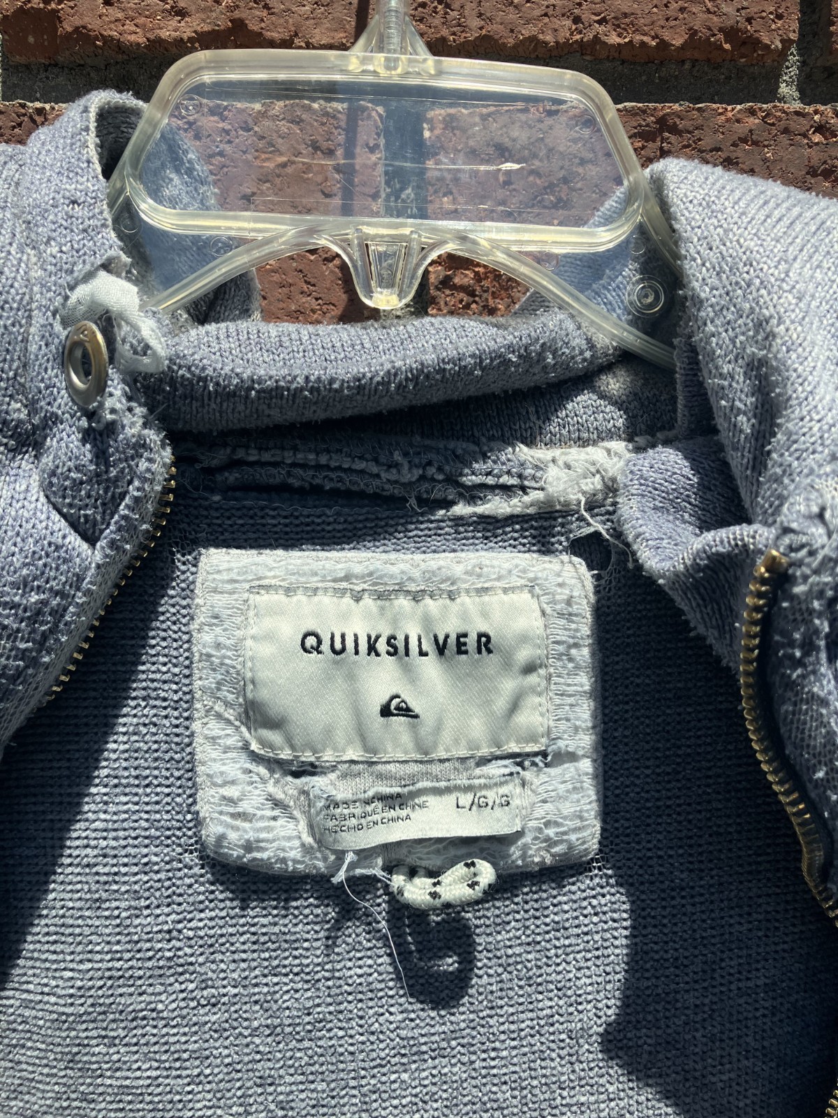 Heavily Worn Vintage Hoodie, 20yr old Quicksilver image 3