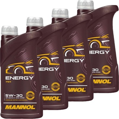 4 LITER 5W-30 MOTORÖL MANNOL ENERGY 5W30 502.00 505.00 ACEA A3 B3 229.3 ÖL