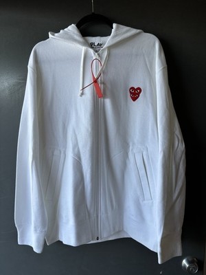 Comme des Garçons Play Heart Patch Zipped Sweatshirt