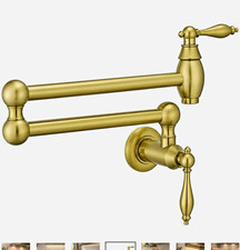 Paragon Faucets Saimaa Pot Filler Tap Brushed Gold Copper Folding 360° Swivel