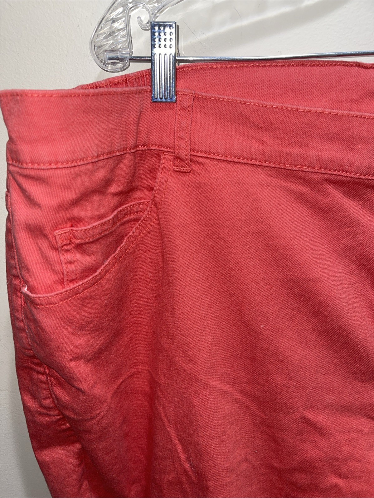 Catherines Plus Flat Front Twill Capri CORAL Pant… - image 2