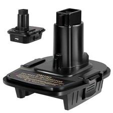 Adattatore per Batteria Compatibile con Dewalt 18 V A 20 V DM18D con USB,