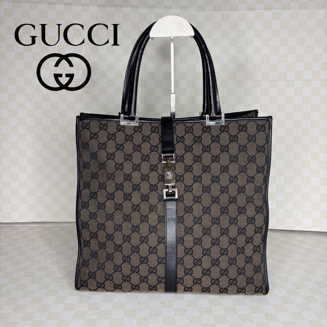 GUCCI Jackie Tote Bag Leather SA Excellent Condition Japan Size 33cm