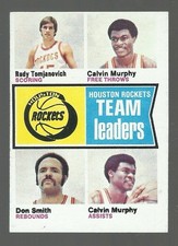 1974-75 TOPPS  #88  ROCKETS TEAMI LEADERS  NM+  TOMJANOVICH  MURPHY  HOF