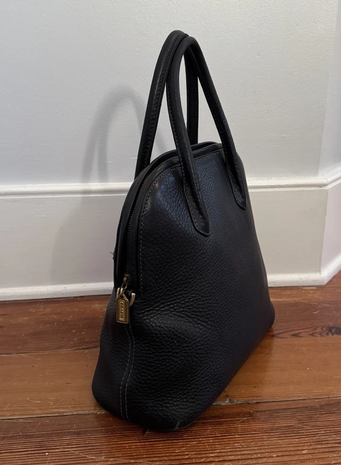 Bolso Bandolera Coach Sonoma Cartera Grano Natural Cuero Negro De Colección # 4921 Foto 2 de 4