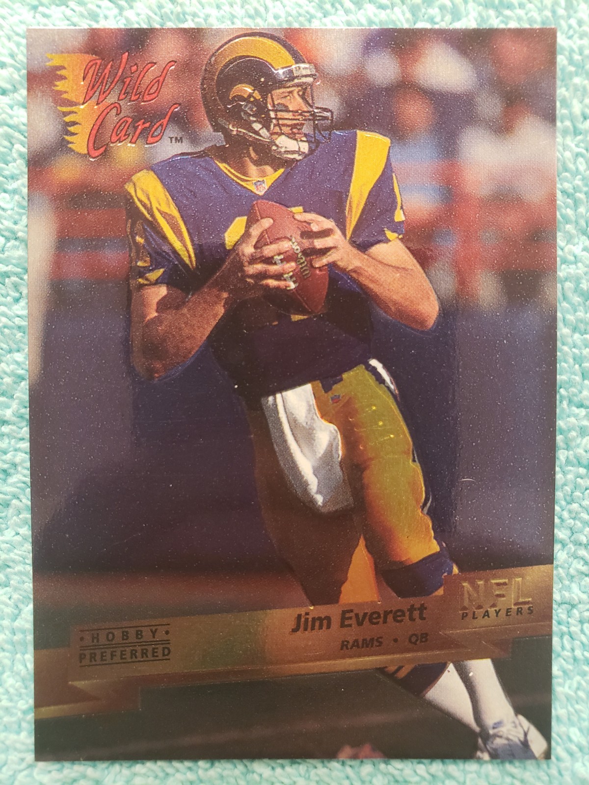 1993 WILD CARD SUPERCHROME JIM EVERETT #154 LOS ANGELES RAMS