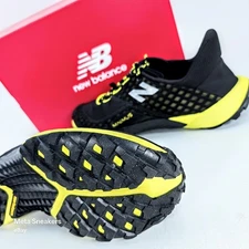 New Balance US 11.5 Mens Black/Yellow Outdoor Running Minimus Trail MTM10LY1 New