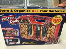 180 Battery Daddy Storage System Caddy Organizer with Case and Tester
