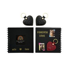 Pet Fur Keepsake Keychain Family Set - Dog Cat Hair Memory Charm with Mini ...