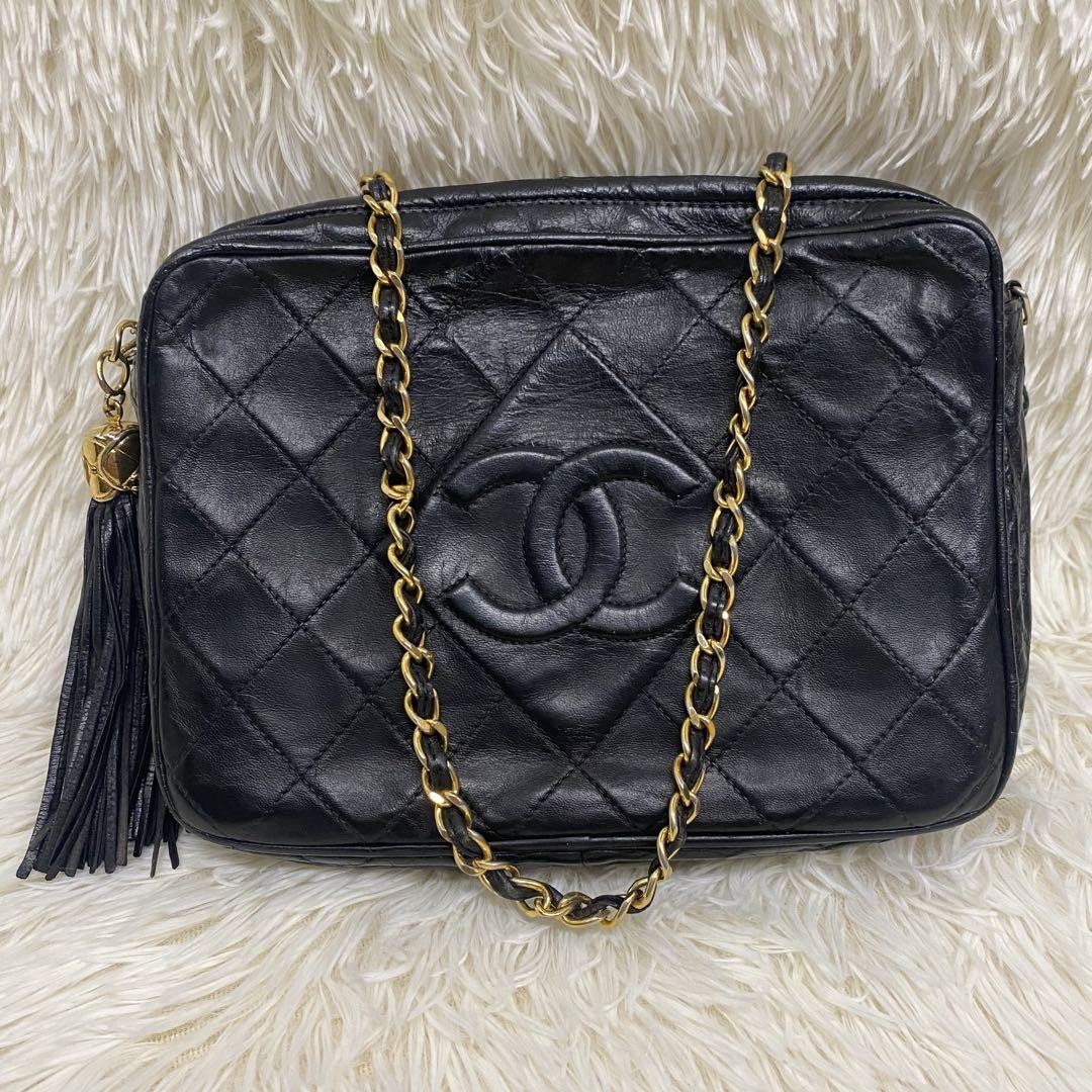CHANEL Coco Mark Matelasse Shoulder Bag in Black PF62B3-image