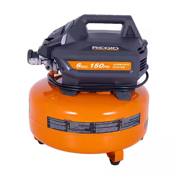 RIDGID 6 Gal. 150 PSI Portable Electric Pancake Air Compressor