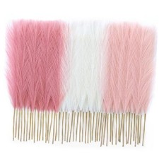 50pcs Pampas Grass 17in, Blush Pink Pampas Grass Decor, Blush pink cream