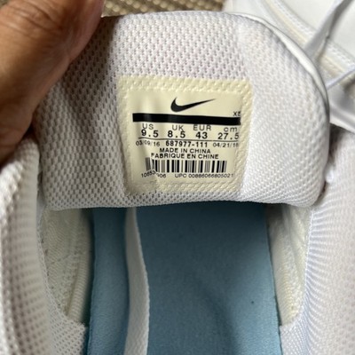 2012 Nike Air Max LTD 3 Mens Size 9.5All White Athletic Running Shoes 316376-111