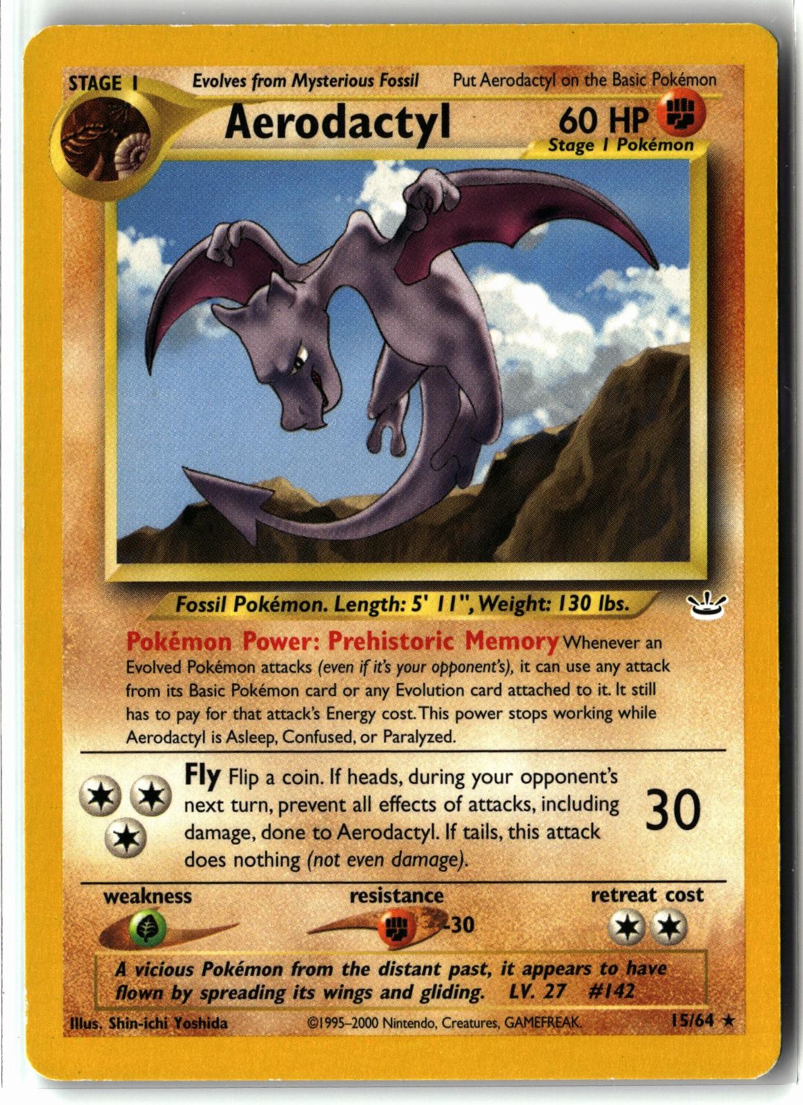 2001 Aerodactyl ⭐️ 15/64 Unlimited Vintage Rare Neo Revelation Pokemon NM/LP