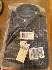 Ralph Lauren Red Green Blue Plaid Classic Dress Shirt NWT Brand New
