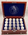 20 Morgan Silver Dollars Encased Uncirculated 1880-1921 In Case
