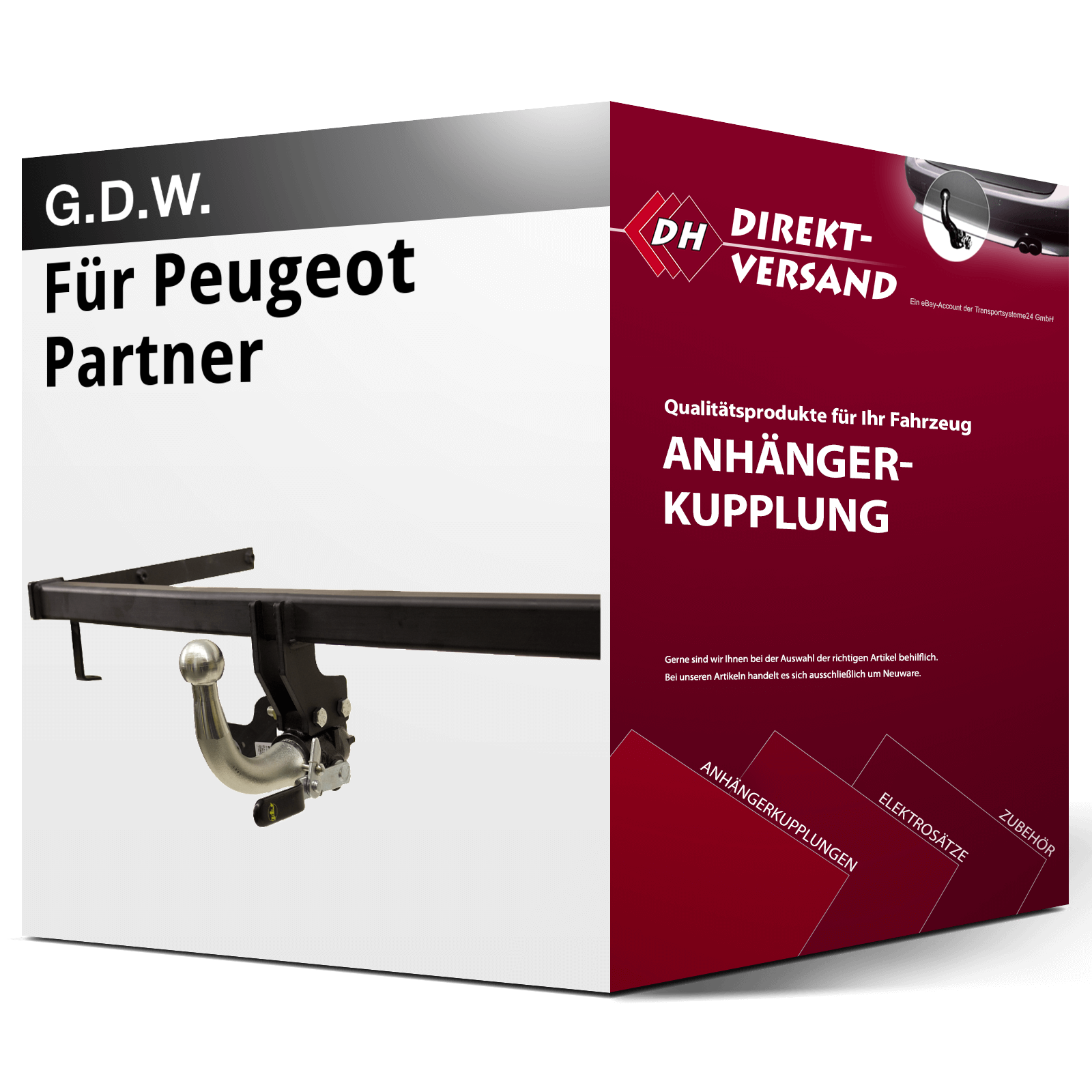 FüR Peugeot Partner 06.2018-Jetzt G.D.W. AnhäNgerkupplung Abnehmbar Neu-image