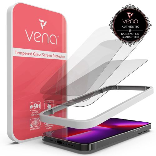 Vena HD Tempered Glass Screen Protector Guard for iPhone 15 14 13 Pro Max Plus - Afbeelding 1 van 15