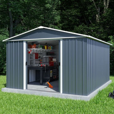 NEW! Yardmaster 10 x 13ft Shed Apex Roof Metal Shed With Floor Frame Kit