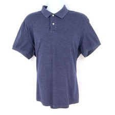 Chaps Polo Shirt Mens Size XXL Blue Heathered Cotton Blend Collared STRETCH Golf