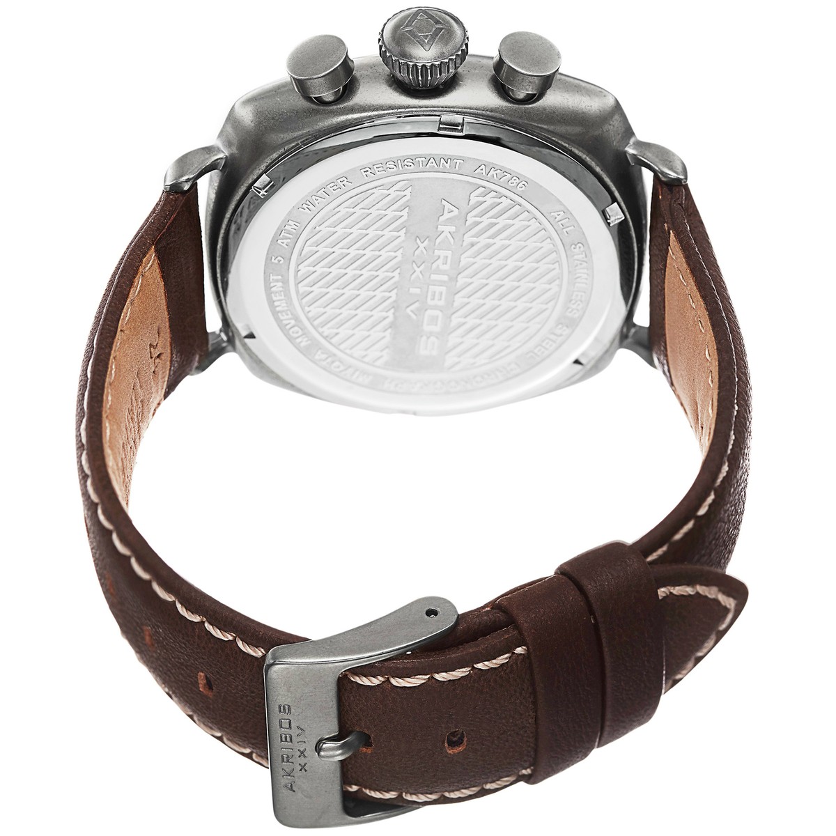 NWT Akribos XXIV White Dial Two-tone Steel Chronograph Men\'s Watch s-l1200.jpg main image 2