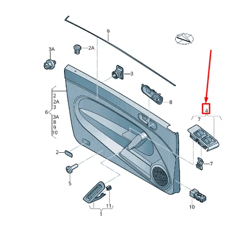 Marco de interruptor para Volkswagen (N/P 5C186725582V)