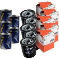 5X Original Mahle / Knecht ÖLfilter OC 981 + 5X SCT Motor Flush MotorspüLung
