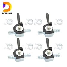Aftermarket 4x 1/4" Heavy Duty Fuel Shut-Off Valve In-line Cut-Off for ATV Kart