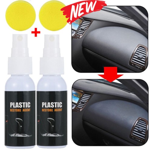 2set Plastic Trim Coating Long Lasting Hydrophobic,Car Exterior Plastic