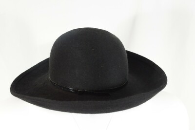 Vintage Lady Stetson Wool Felt Black Hat Made in USA | eBay display picture 3