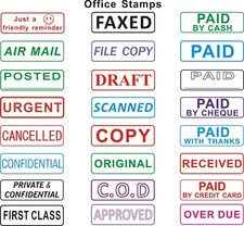 Office Self Inked Rubber Stamps Office Stamp Praise Copy Received Paid Urgent