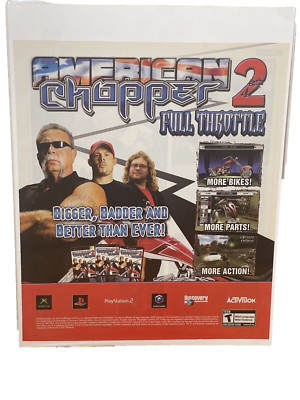 2005 American Chopper 2 Print Ad Full Throttle Video Game Paul Teutul Sr Jr Rick