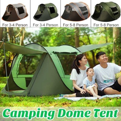 5-8 Person Automatic Tents Waterproof Camping Outdoor Instant Double Layers