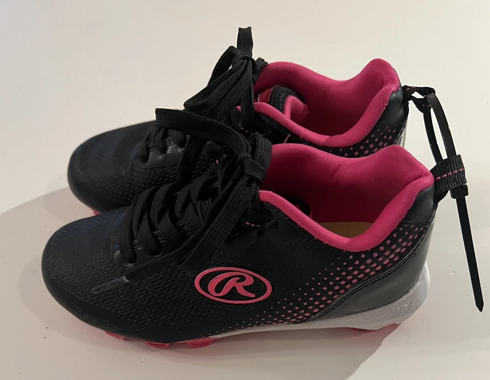 Rawlings Niñas Pequeñas Botines Fútbol Softbol Zapatos Talla 11D Foto 2 de 4