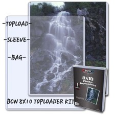 BCW 8x10 Document Toploader KIT - TOPLOAD - SLEEVE - BAG   ALL IN ONE KIT   