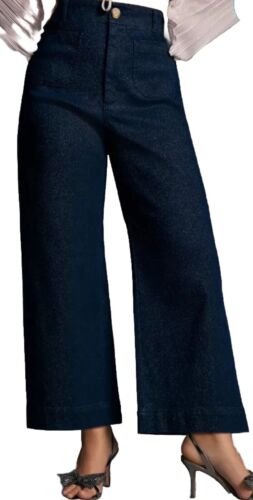 MAEVE By Anthropologie The Colette Denim Cropped Jeans Women's Size 16W Blue - Afbeelding 1 van 12