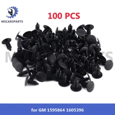 100x 8mm Bumper Clips Auto Car Hole Plastic Rivets Fastener Fender Push Pin NEW