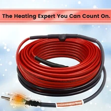 18ft Pre-assembled Heating Cable for Pipes with Built-in Thermostat