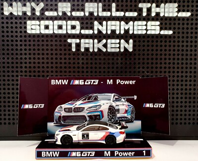 BMW M6 GT3 Limited Edition ミニカー　2017 BMW M6 GT3 Limited Edition ミニカー 2017