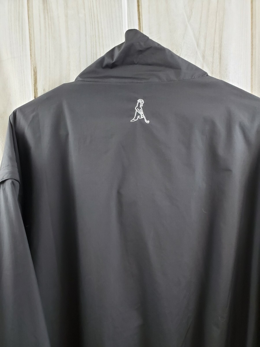 PING ブラック ジャケット Ping Windbreaker Golf Jacket Mens XL Black Full Zip Moc Neck