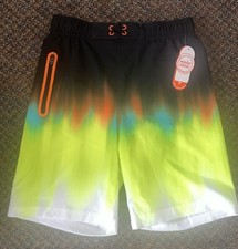 WONDER NATION BOYS FOUR WAY STRETCH SWIM SHORTS   L/G 10-12 MULTI COLOR NWT