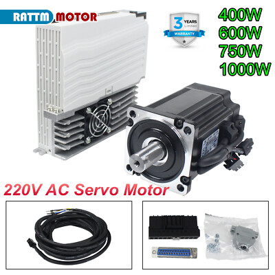400W 600W 750W 1000W AC Servo Motor Driver CNC Controller Kit 6000rpm 110V/220V