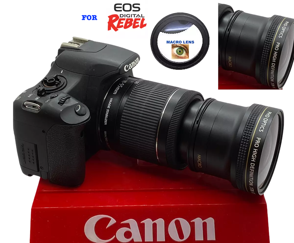 Van toepassing touw Andere plaatsen PHD X18 WIDE ANGLE LENS FOR Canon Rebel EOS XTI 1200D T3 T3I T4 T5 T6 7D 6D X45 | eBay Van toepassing touw Andere plaatsen PHD X18 WIDE ANGLE LENS FOR Canon Rebel EOS XTI 1200D T3 T3I T4 T5 T6 7D 6D X45 | eBay