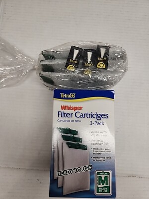 Tetra 26218 Medium Carbon Whisper Tank Filter Cartridges 3 Pack Sealed 2-10 Gal
