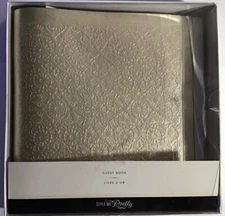 Style Me Pretty Gold Wedding Anniversary Party Guest Book + Cards & Envelopes