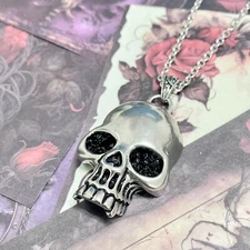 Skull Necklace skull stainless steel pendant gothic punk Jewelry by Controse