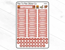 4112-9~~September Journal Planner Stickers.