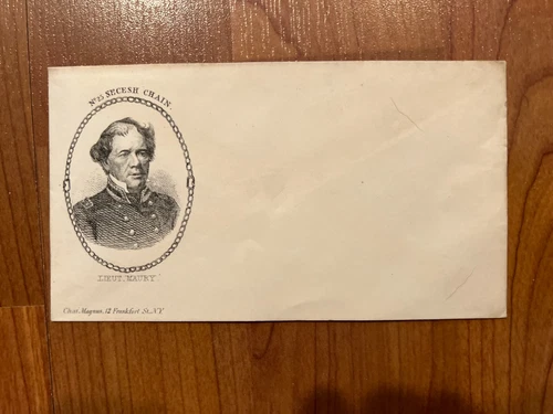 illustrated Civil War envelope, secession chain, Lt. Maury